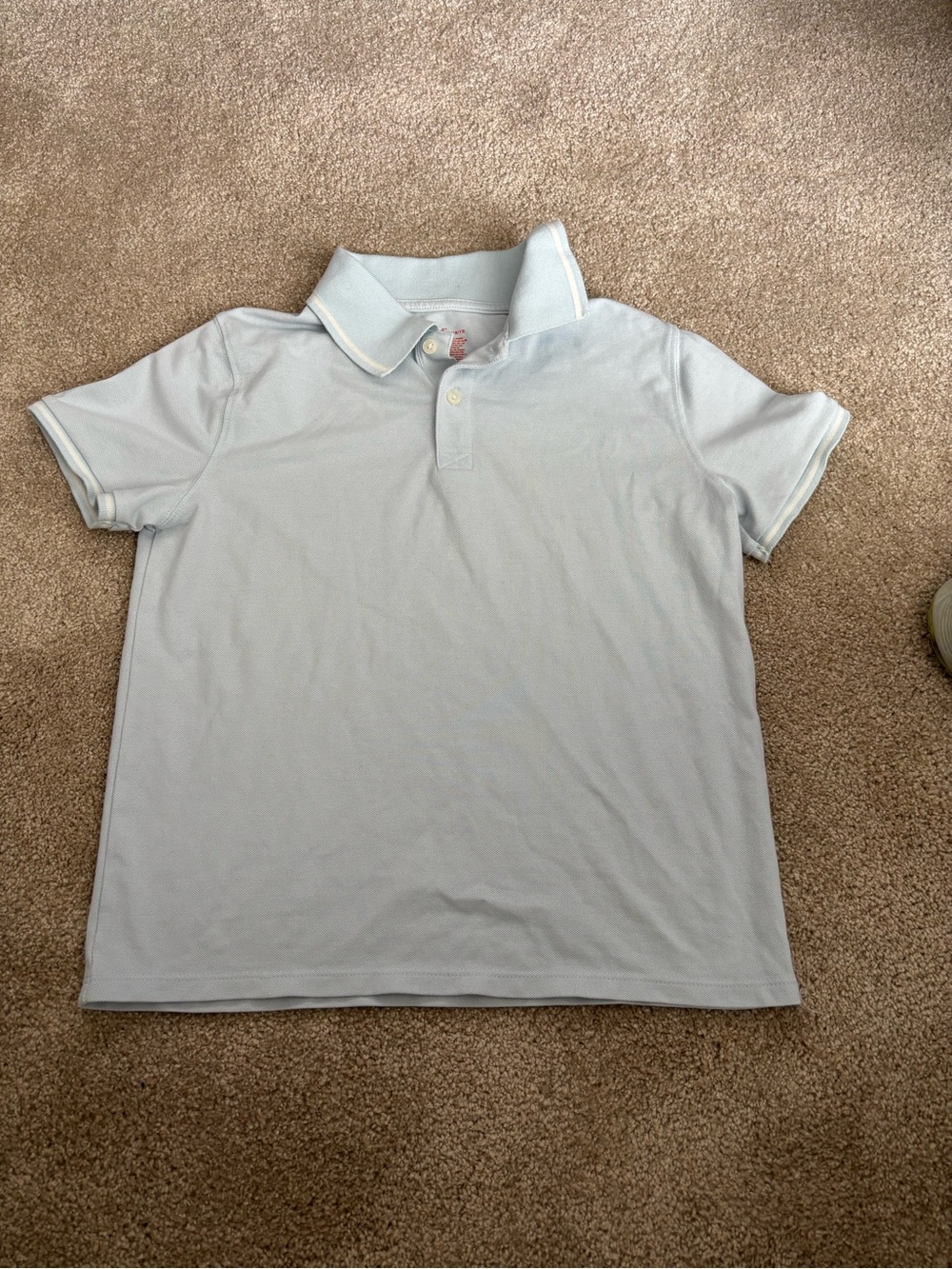 Cat & Jack Pale Blue Polo Shirt with White Trim